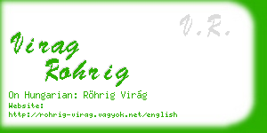 virag rohrig business card