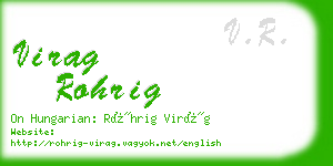 virag rohrig business card